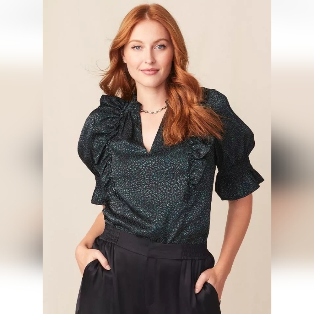 Matilda Jane Good Hart Ruffle It Up‎ Dot Print Blouse